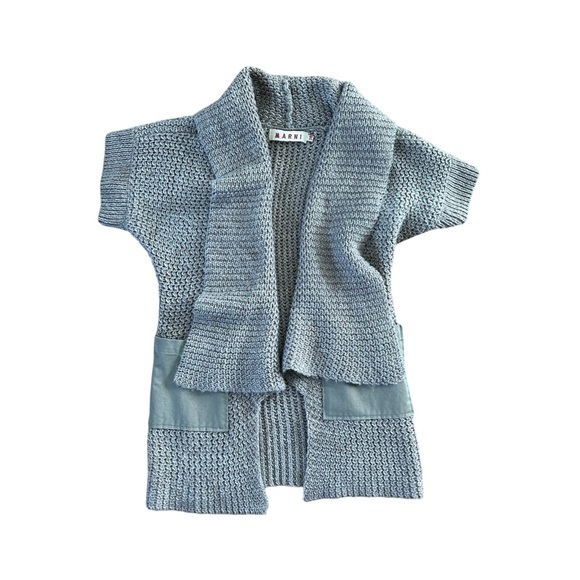 Marni Wool Blend Knit Cardigan in Neutral Brown Color - Picture 1 of 8